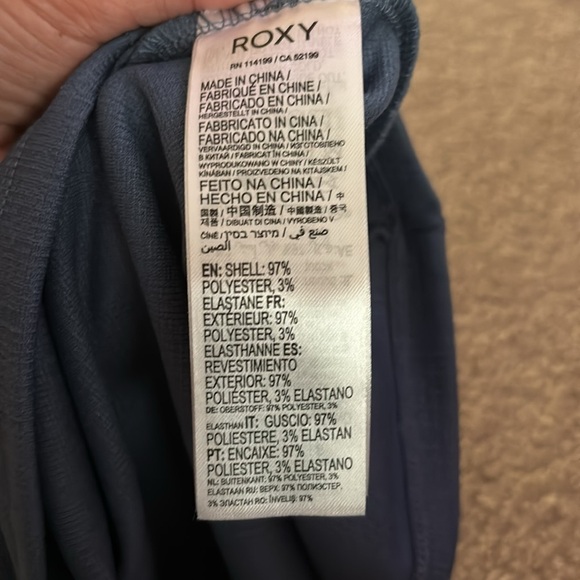 Roxy Blue Bodycon Mini Dress Square Neck Sleeveless size Small NWT - Picture 6 of 7